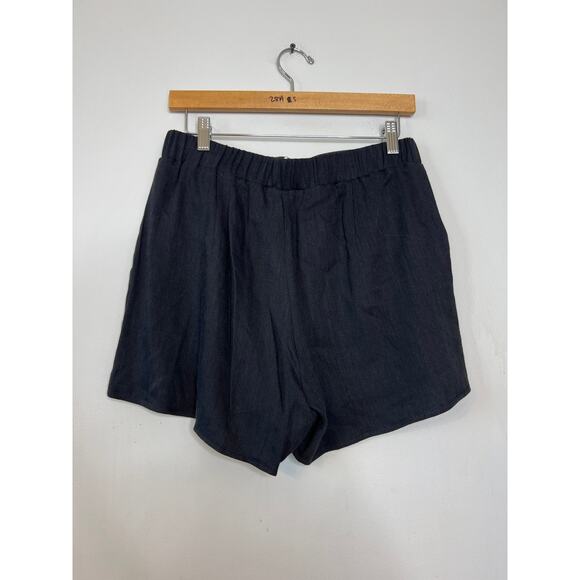 NWT Just Bee Queen Mia Black Linen Casual Women's Short Size: Medium - Picture 5 of 6